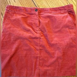Talbots orange corduroy skirt size 18